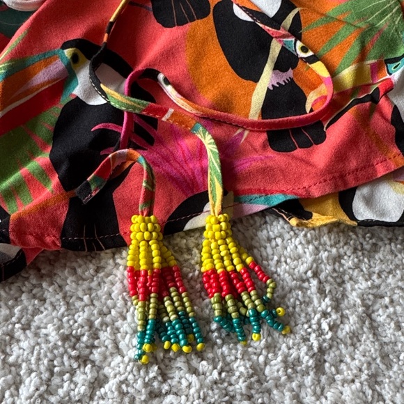 FARM Rio Multicolor Toucan Print Blouse - Picture 2 of 6